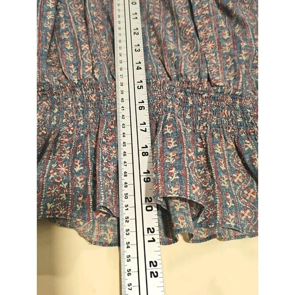 Lauren Ralph Lauren Short Sleeve Blouse LRG Multicolor Babydoll Bella Swan Y2K - Picture 7 of 8